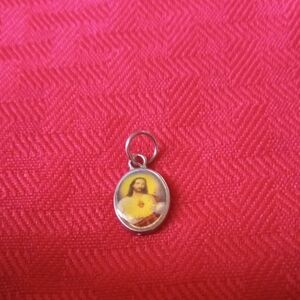 Vintage Sacred Heart Jesus Pendant